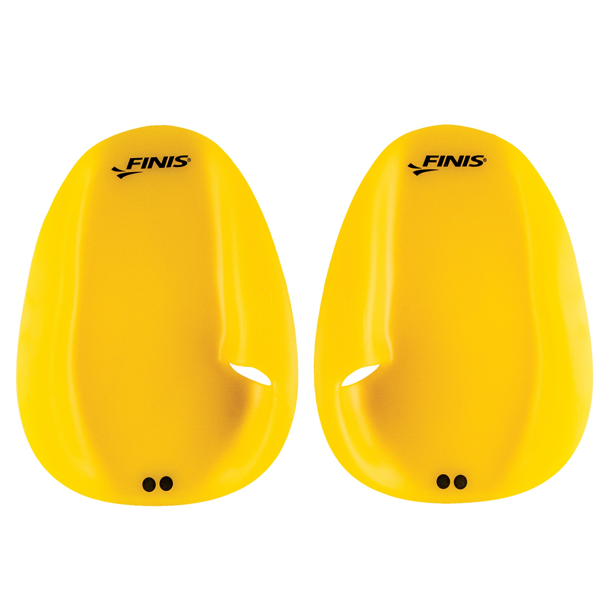 Par de palas FINIS Agility Floating amarillas sin correas