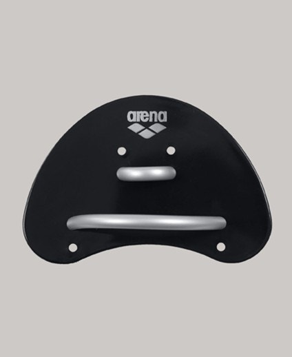 Palas de dedos Arena Elite Finger Paddle negras y plateadas