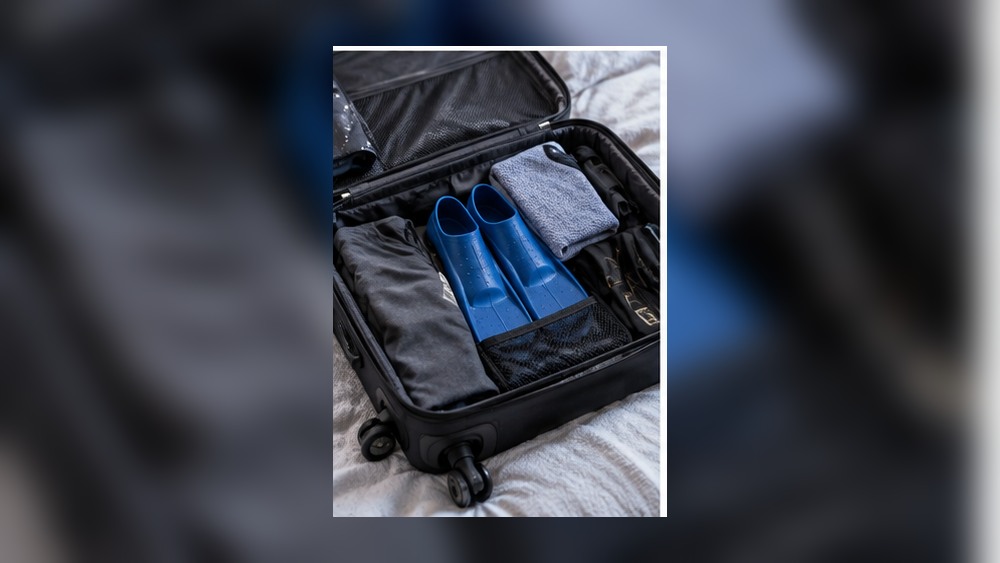 Aletas compactas para viajar: qué llevar en una maleta pequeña